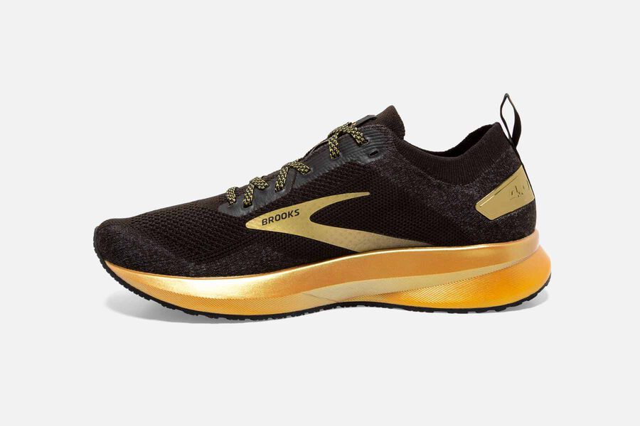 Brooks Levitate 4 Road Running Shoes Womens Black/Gold 782064-KMU